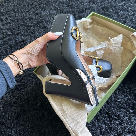 Gucci 120 mm platform leather pumps - Picture 4 of 5